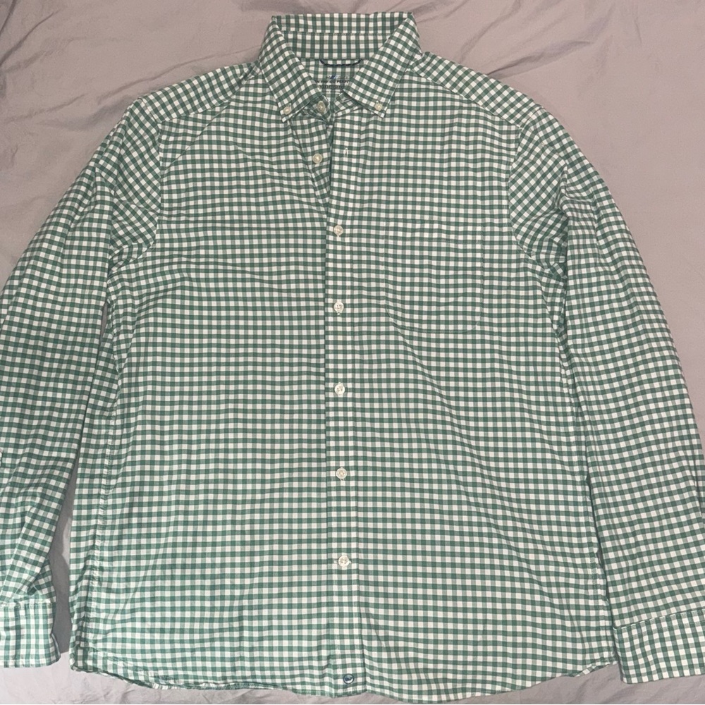 Vineyard Vines Men's Green Checkered Shirt